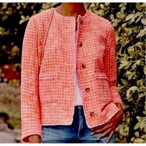 NWT J. Jill Cotton Blend Tweed Jacket - XL
